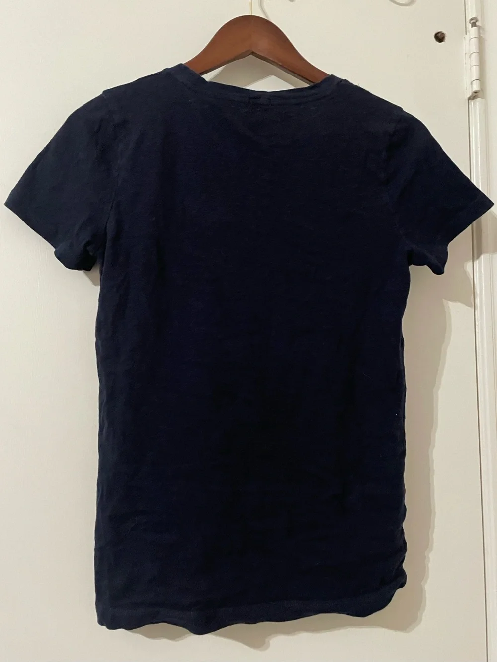 J. Crew Navy Blue Graphic Chain Necklace T-Shirt Size Small | Short Sleeve Tee